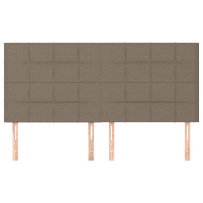 vidaXL - Hoofdbord - taupe - 180x5x118/128 - cm - Stof