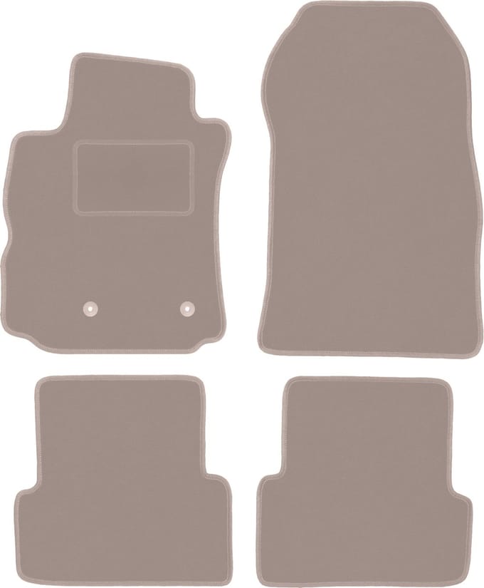 Beige velours matten voor: Renault Modus minivan (2004-2012)