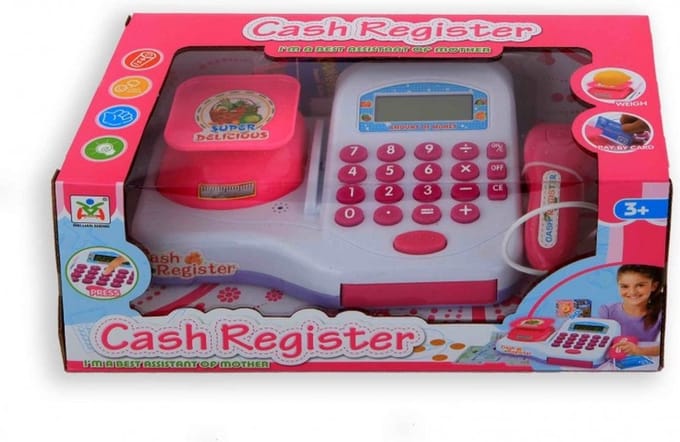 Jonotoys Speelgoed kassa wit/roze