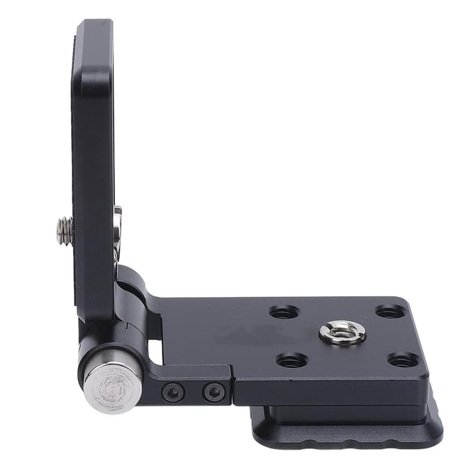 Opvouwbare L-vormige snelkoppelingsplaat camera L-beugel verticale horizontale omschakeling met 1/4 inch black