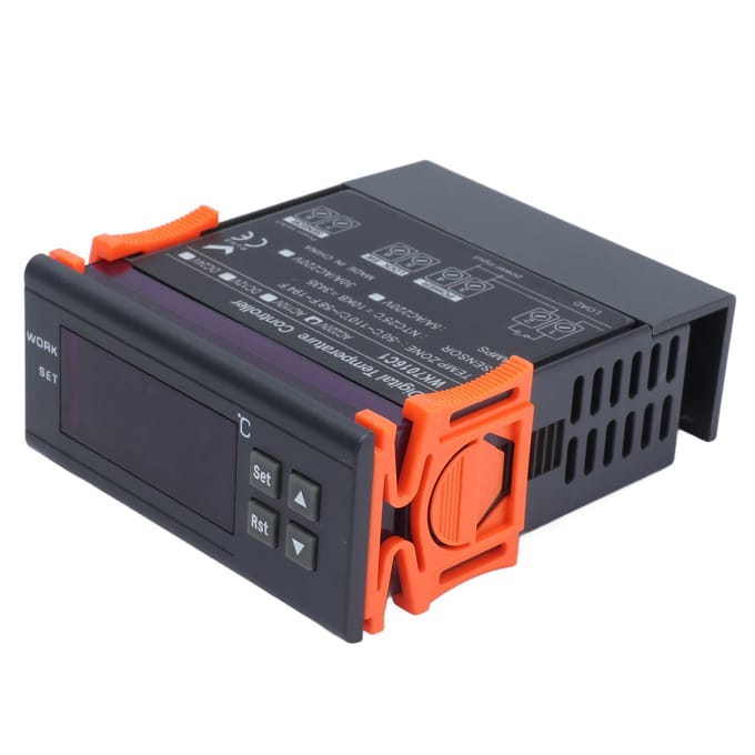 Digitale Temperatuurregelaar Elektronische Temperatuurregeling Thermostaat met LCD-display Sonde AC220V5A gray