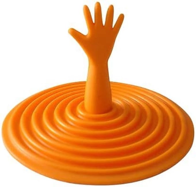 Mr.P Gootsteenstop/ Drain Stopper/ Afvoerstop - Oranje - 3.5cm/4 cm - 7 cm Buitendiameter - Siliconen - Humor