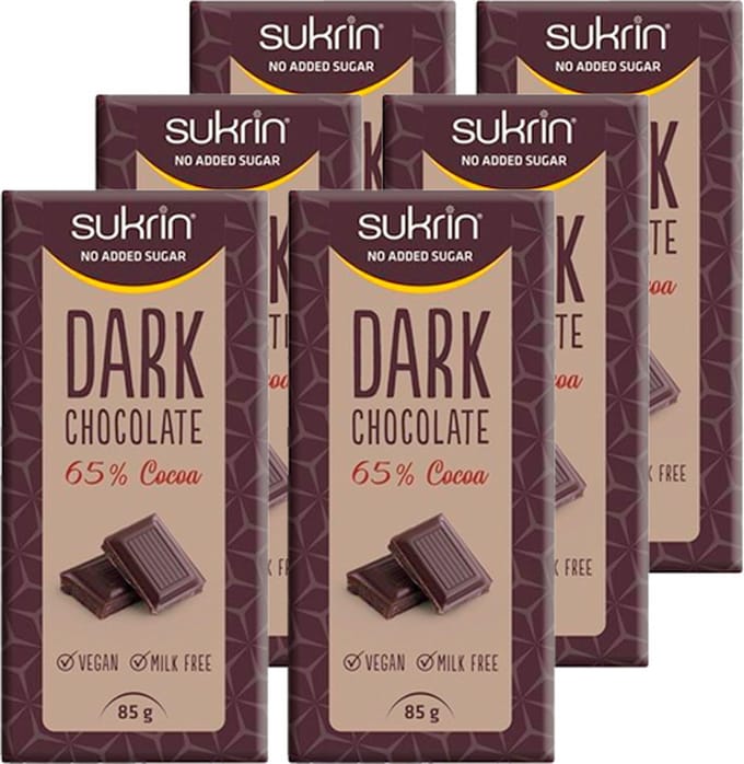 Sukrin | Pure Chocolade | 6 Stuks | 6 x 85g