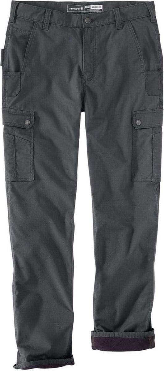 Carhartt Broek Ripstop Cargo met fleecevoering, maat Shadow