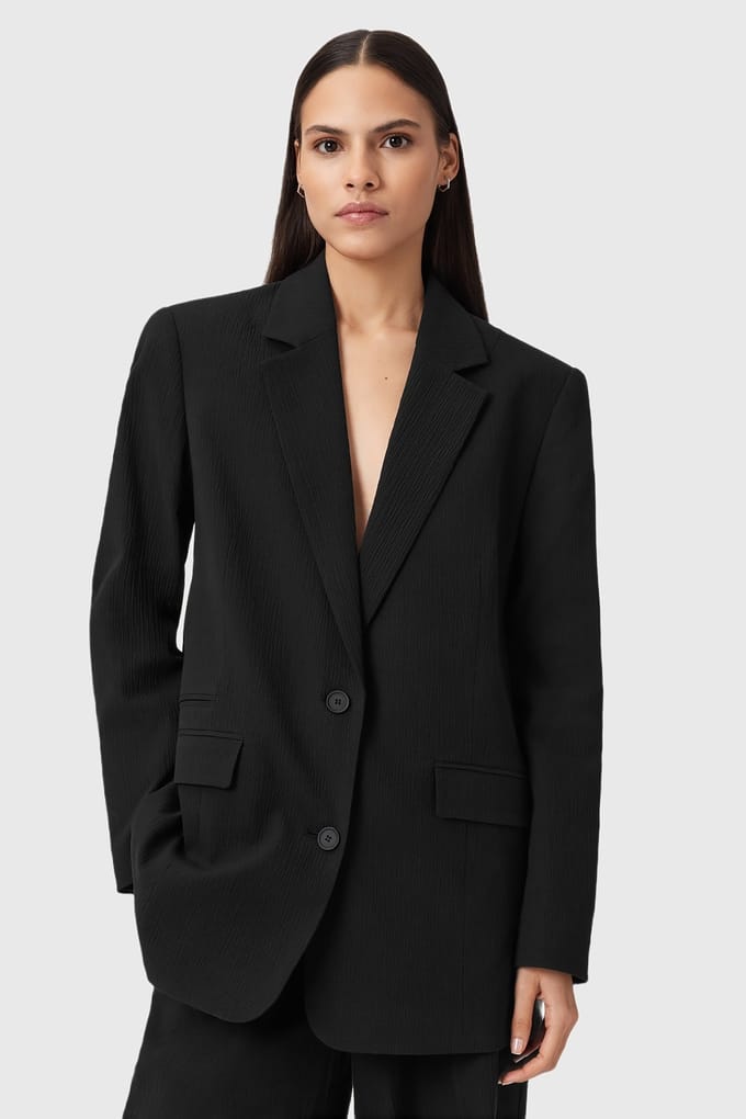 AllSaints Essen Blazer Black Taglia: 10 | Blazers Outlet | Donna | Nero