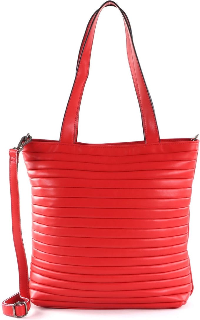 FREDsBRUDER Leren Schoudertas Tabily Shopper Fire Red Rood