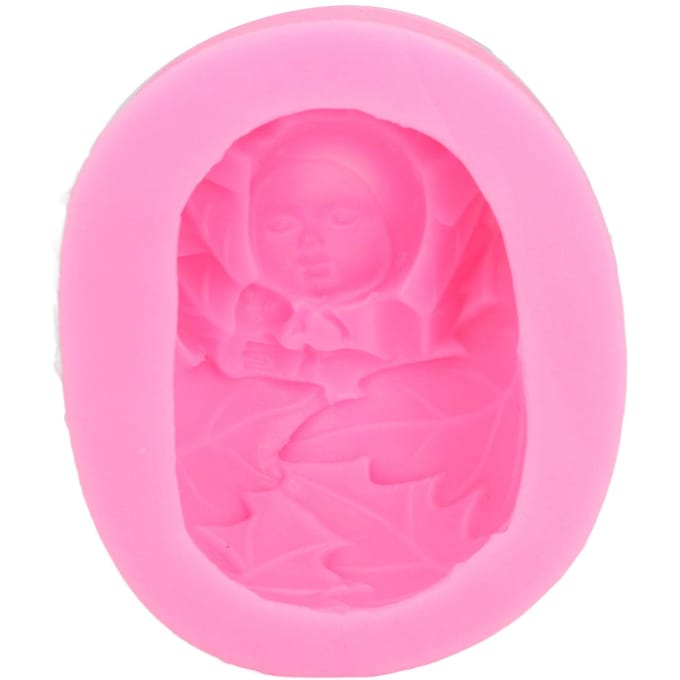 Baby Vormen Siliconen Roze Lieve Stijl Zacht Comfortabel Duurzaam Wasbaar Decoratief Handig pink