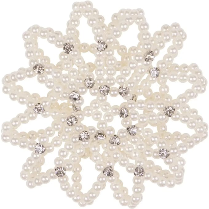 Lace haarnet met strass voor vrouwen QHP Perle