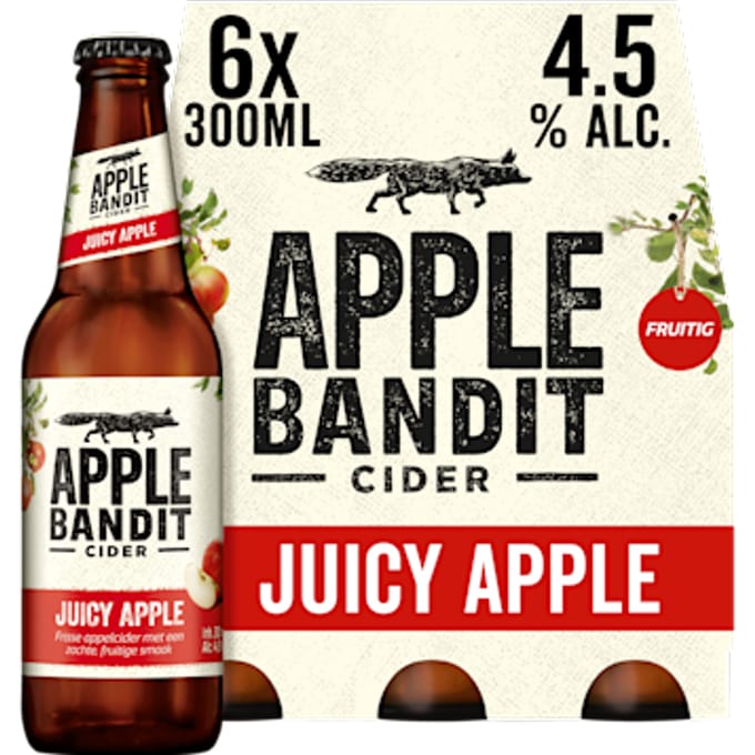 Apple Bandit Cider Juicy Apple Fles 6 x 30 cl