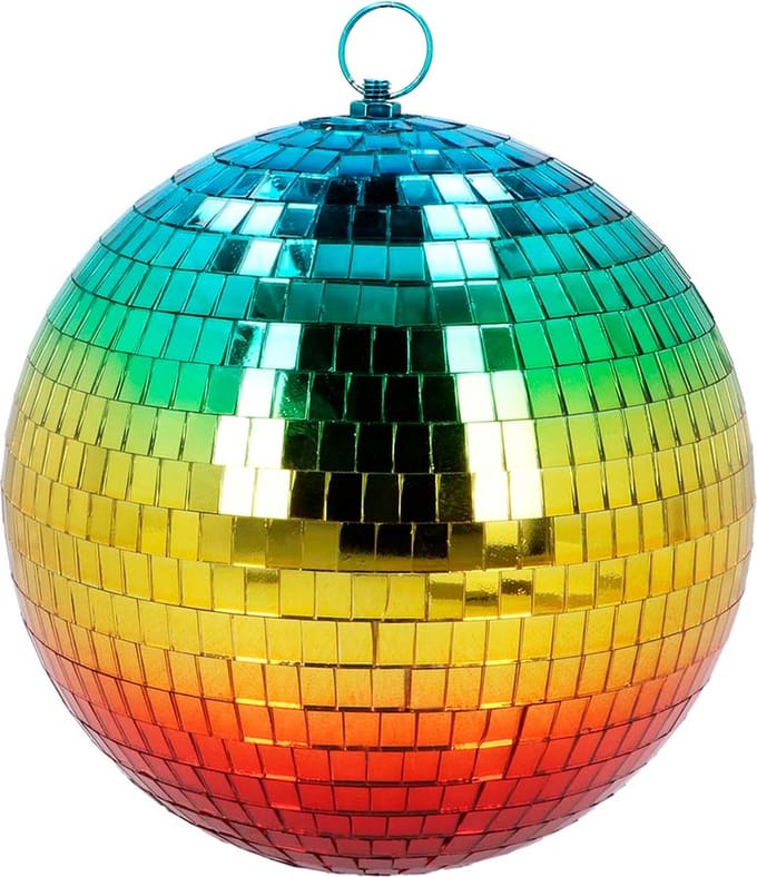 Boland - Discobal (M) regenboog - Glitter & Glamour - Glamour - 80's