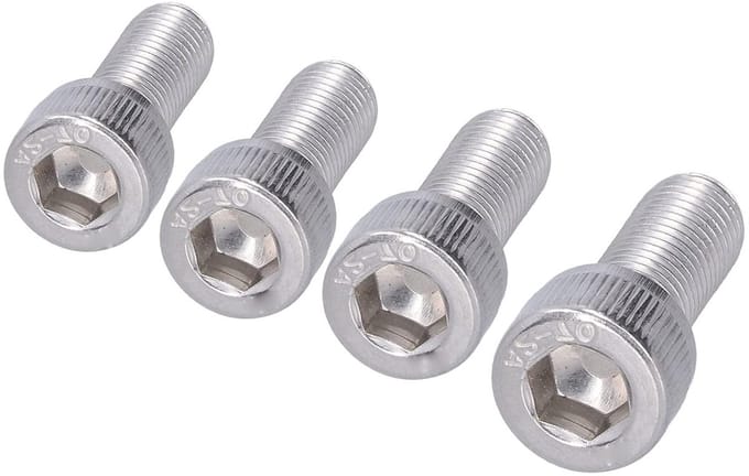 Stuks Hex Bout Socket Kop A2 Rvs 1.25mm Pitch Machine Bevestigingsmateriaal (Set van 4, M10*25)