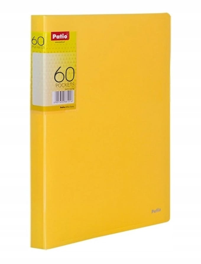 Map A4 met 60 insteekhoezen, Patio Clear Book, Geel