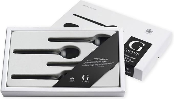 Gense Dorotea Night Theelepel 15 cm 4 stuks Zwart staal