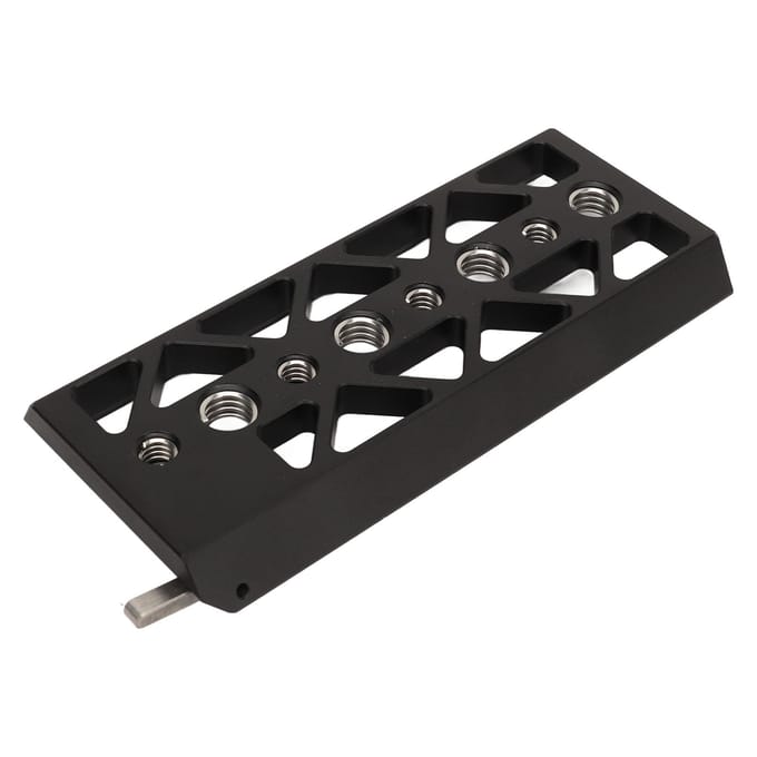 Zwaluwstaart Montageplaat 5 Inch Aluminiumlegering Lichtgewicht Camera Veiligheid Zwaluwstaartplaat met 14 38 black