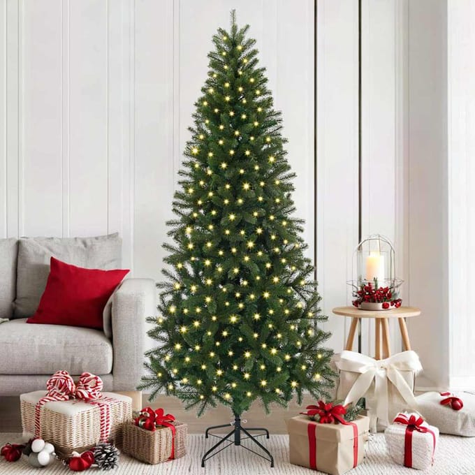 vidaXL - Kunstkerstboom - Groen - 180 - cm - PE - en - PVC