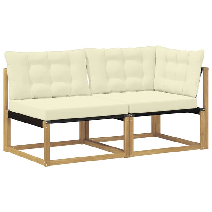 vidaXL - Buiten - bank - set - Massief - Acacia - Hout - Wit