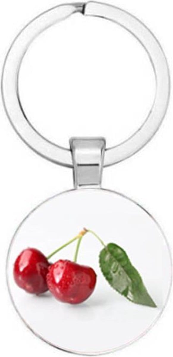 Akyol - kersen Sleutelhanger - Kersen - de kersen liefhebbers - kersen - fruit - kers - 2,5 x 2,5 CM