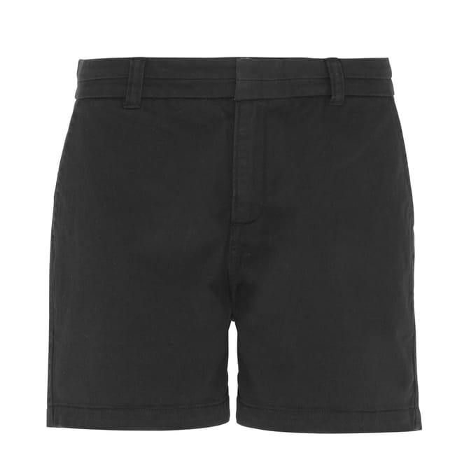 Asquith & Fox Dames/Dames Klassieke Fit Shorts (Zwart)