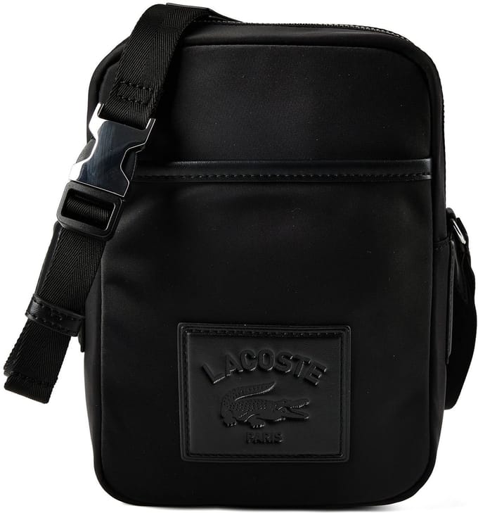 LACOSTE schoudertas Vertical Camera Bag Noir zwart