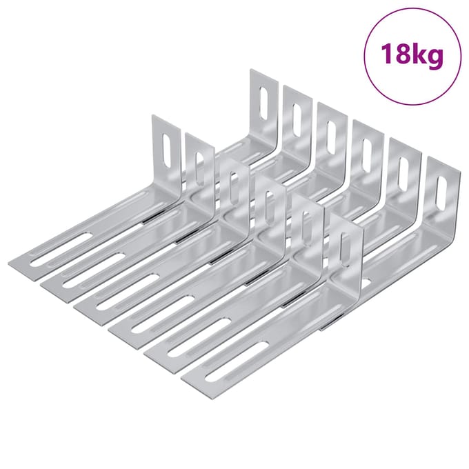 vidaXL - Anti-tip - beugel - 1268 - Zilver - 74,5 - x - 15 - x - 32 - mm - IJzer