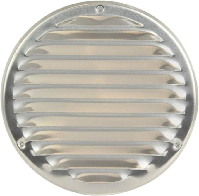 Metalen ventilatierooster rond Ø160 mm aluminium - MR160Al