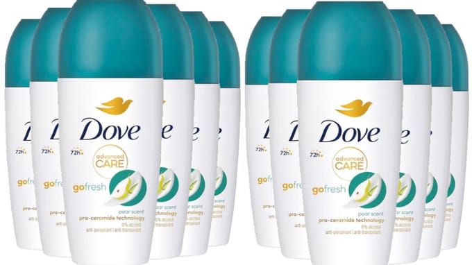 Dove Deo Roller Peer & Aloe Vera - 12 x 50 ml
