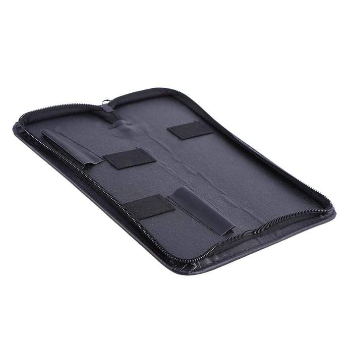 Professionele PU Lederen Rits 2 Scharen Etui Doos Kappersschaar Gereedschapstas black
