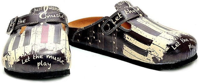 GOBY Clogs met Pianoprint – Handgemaakt – Premium Kwaliteit – Maat 35