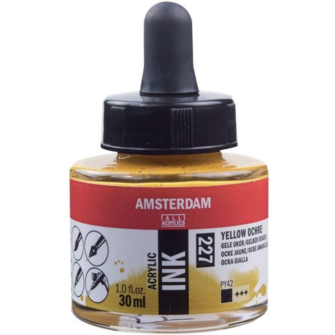 Amsterdam Acrylic Ink Fles 30 ml Gele Oker 227