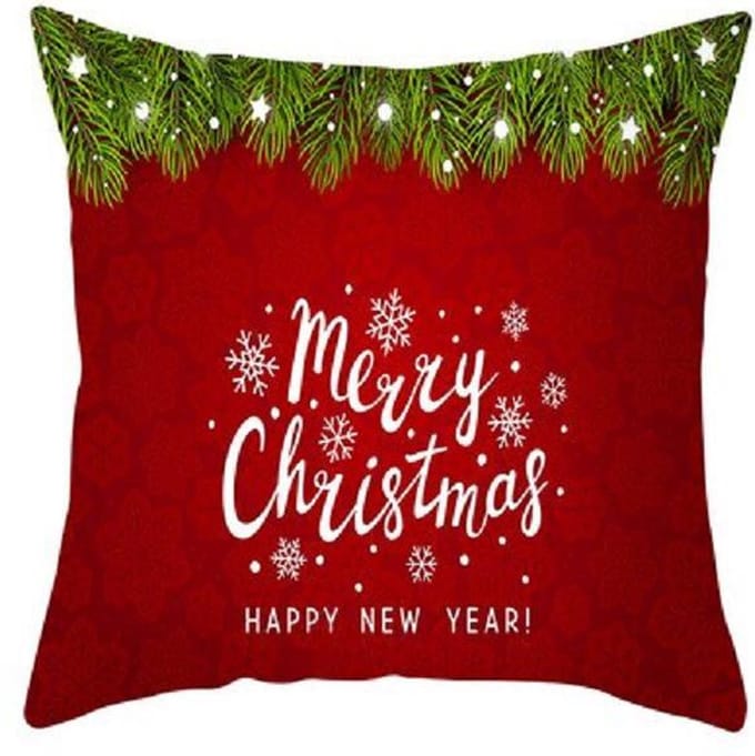 Kussen hoes Kerstmis motief Dennen takjes