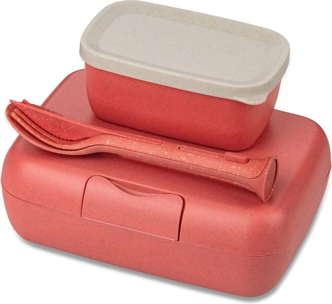 Candy Ready Lunchbox & Bestekset - Coral