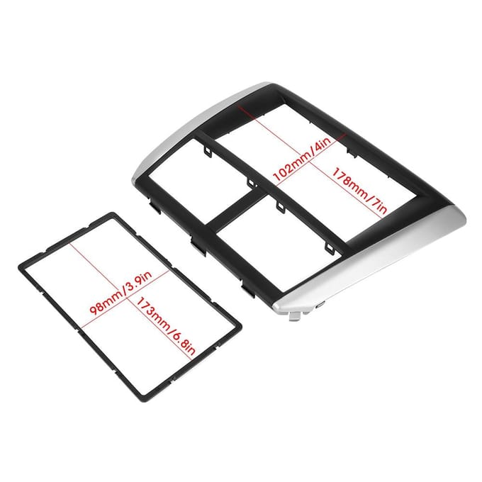 Autoradio Fasciaplaat Paneel Frame Dashboard Bezel Kit Past voor Subaru Forester gray