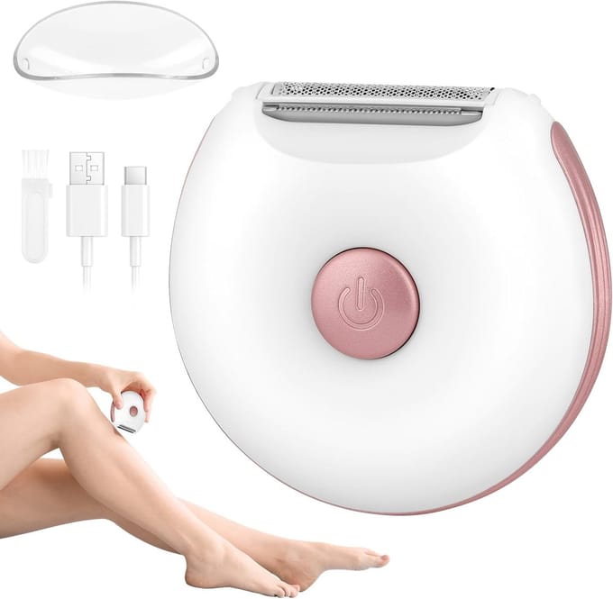 Epilator, elektrische epilator, oplaadbaar, licht en compact, voor armen en benen, oksels