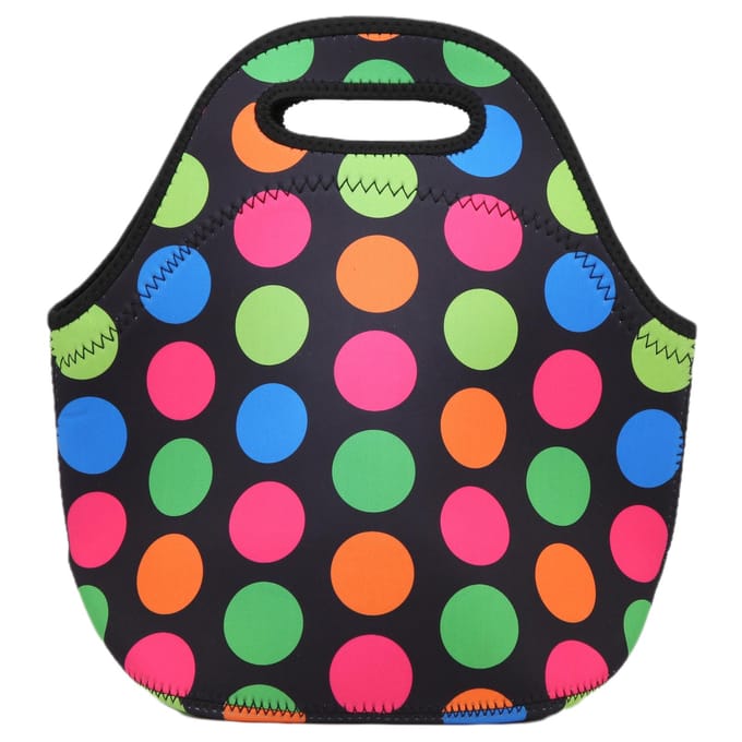 Geïsoleerde Thermische Lunchtas Waterdichte Neopreen Lunchbox Handtas voor Picknick CampingGroot Gekleurd