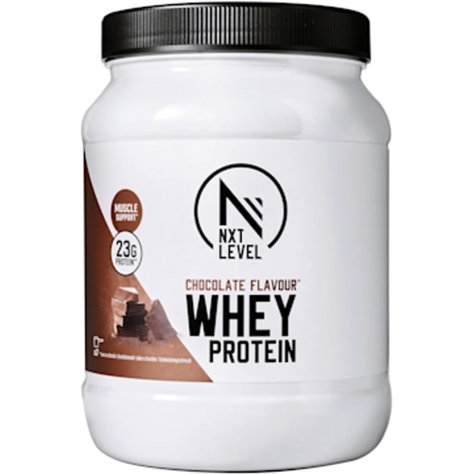 NXT Level - Whey Protein Powder - Eiwitpoeder met BCAA - Proteïne Poeder - Eiwitten - Voor Eiwit Shake - 17 Eiwitshakes - Chocolade 500g