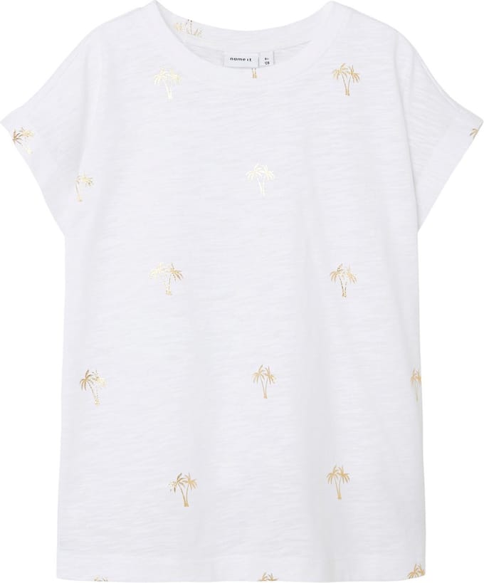 Name it t-shirt meisjes - wit -NKFdanushia - maat 116