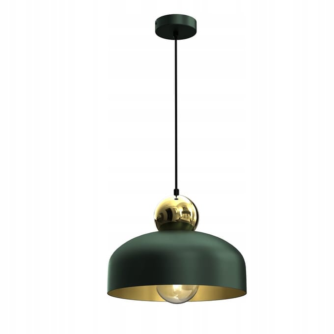 Moderne Groene Metalen Hanglamp Goud - Harald Collectie