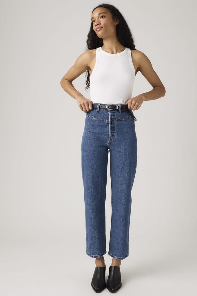 Levi's Ribcage Western Yoke Valley View Stone Taglia: W29L27 | Pantaloni Outlet | Donna