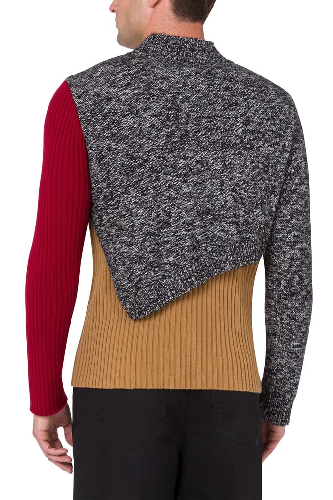 Moschino Pullover Patchwork Multicolor Size: 54 | Sweaters Outlet | Heren | Grijs