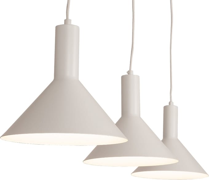 Lumidora Hanglamp 75144 - MURANO - 3 Lichts - E27 - Wit - Metaal