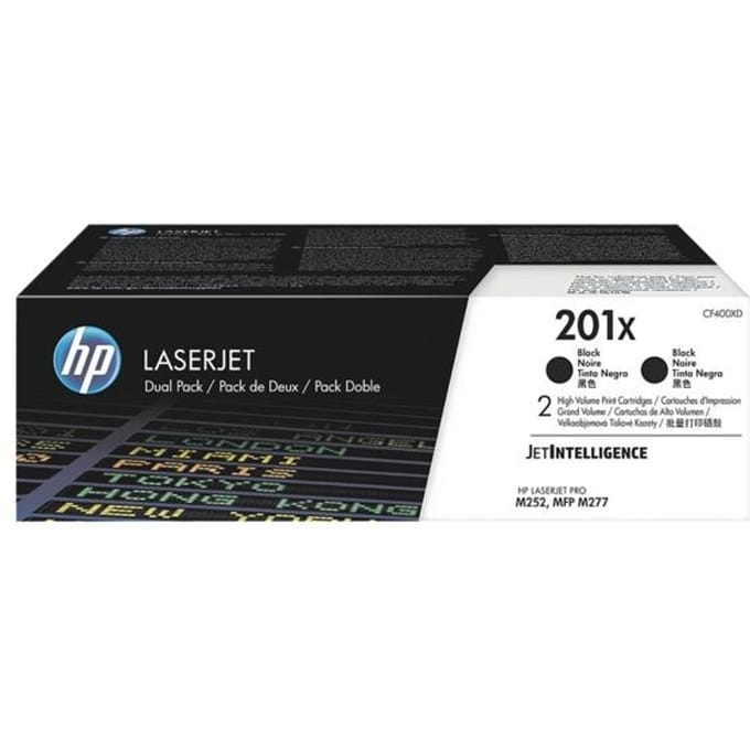 HP 201X (CF400XD) Toner 2x Zwart Hoge capaciteit - Multipack