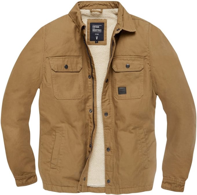 Vintage Industries Tussenjas Dean Sherpa Dark Tan
