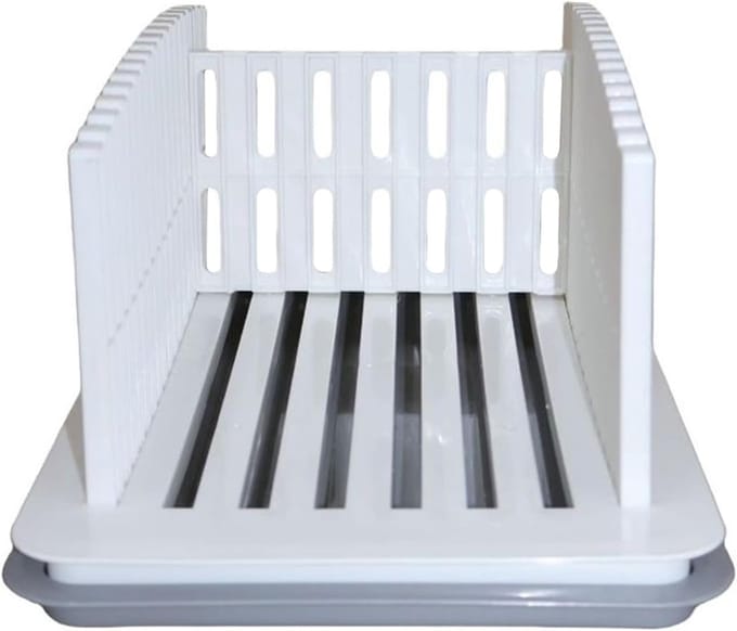 Brood Snijder - Brood Slicer - Thuis Bakken - Verstelbaar Ontwerp - 35x22x4.5 cm - Wit