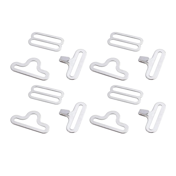 50 sets metalen verstelbare vlinderdas hardware das clip haak sluiting stropdas riem white