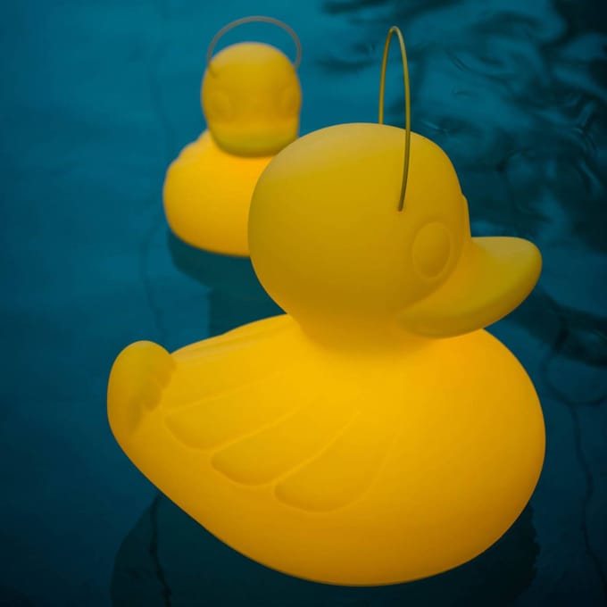 Goodnight Light - Duck Duck XL - geel - kleurveranderende waterproof LED lamp