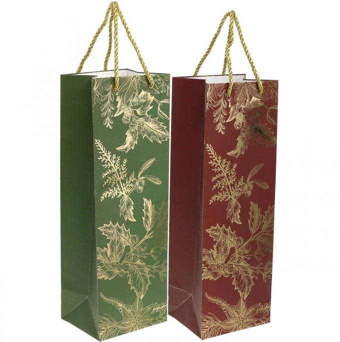 Kerstcadeauzakjes Kerstzakjes maretak 12×36cm 2st