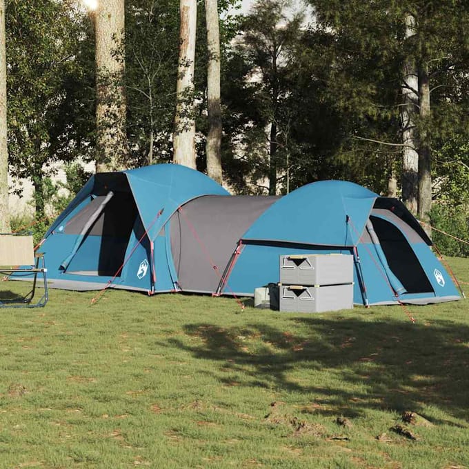 Tente de Camping, 5 Personnes, Bleue, Imperméable