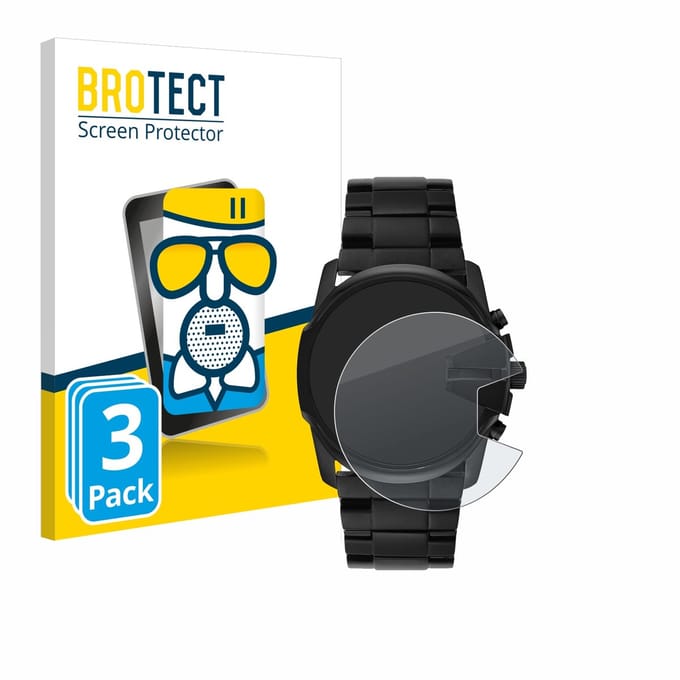 BROTECT - Screenprotector voor Diesel Master Chief DZ4180 - Folie Beschermfolie Beschermglas matte 3 Stuks