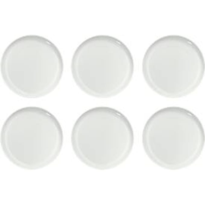 Dessertbordje Solea vlak, Ø 190 mm, effen, wit, Porselein, 6 st.