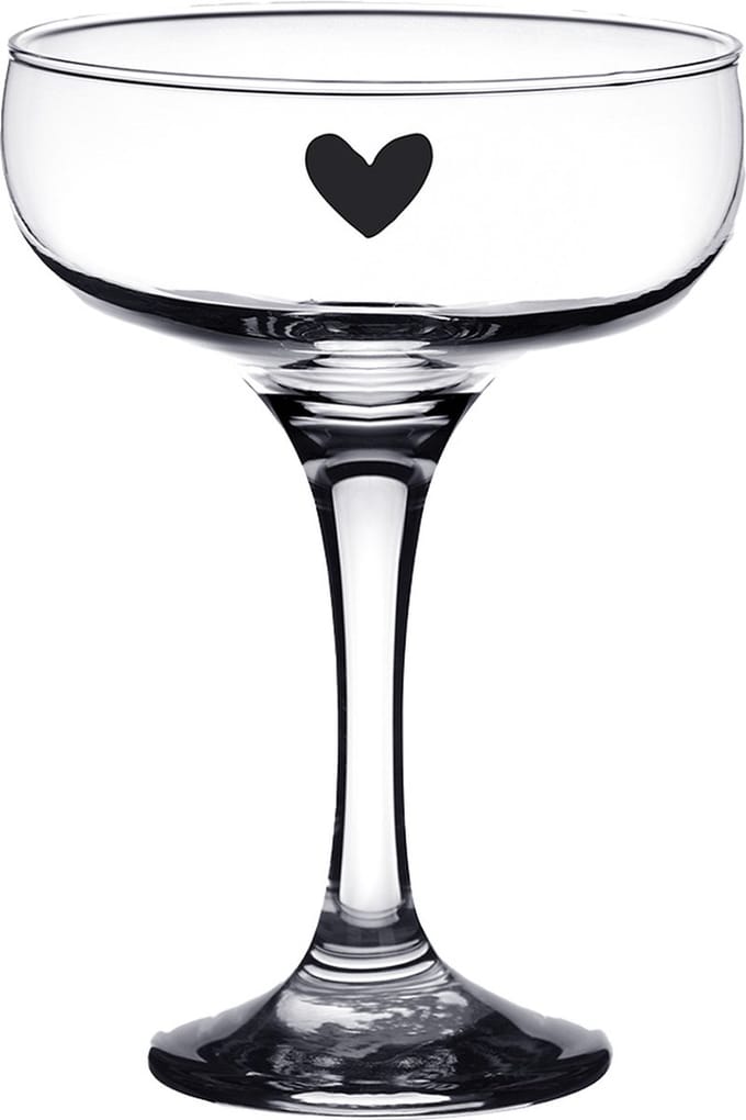 Clayre & Eef Champagneglas 150 ml Glas Hart